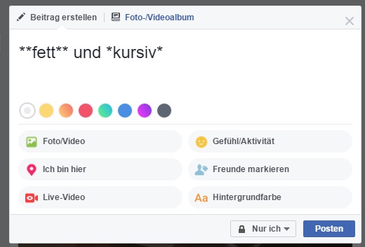 Facebook Fett Und Kursiv Schreiben So Geht S Chip