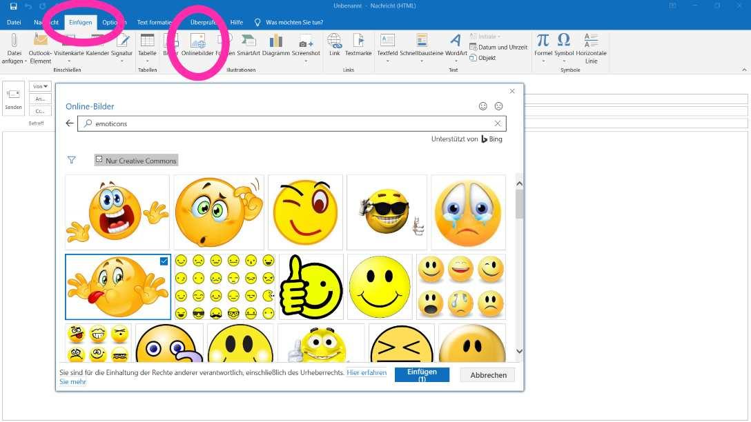 Tränen tastenkombination emoji lachen Outlook Smileys: