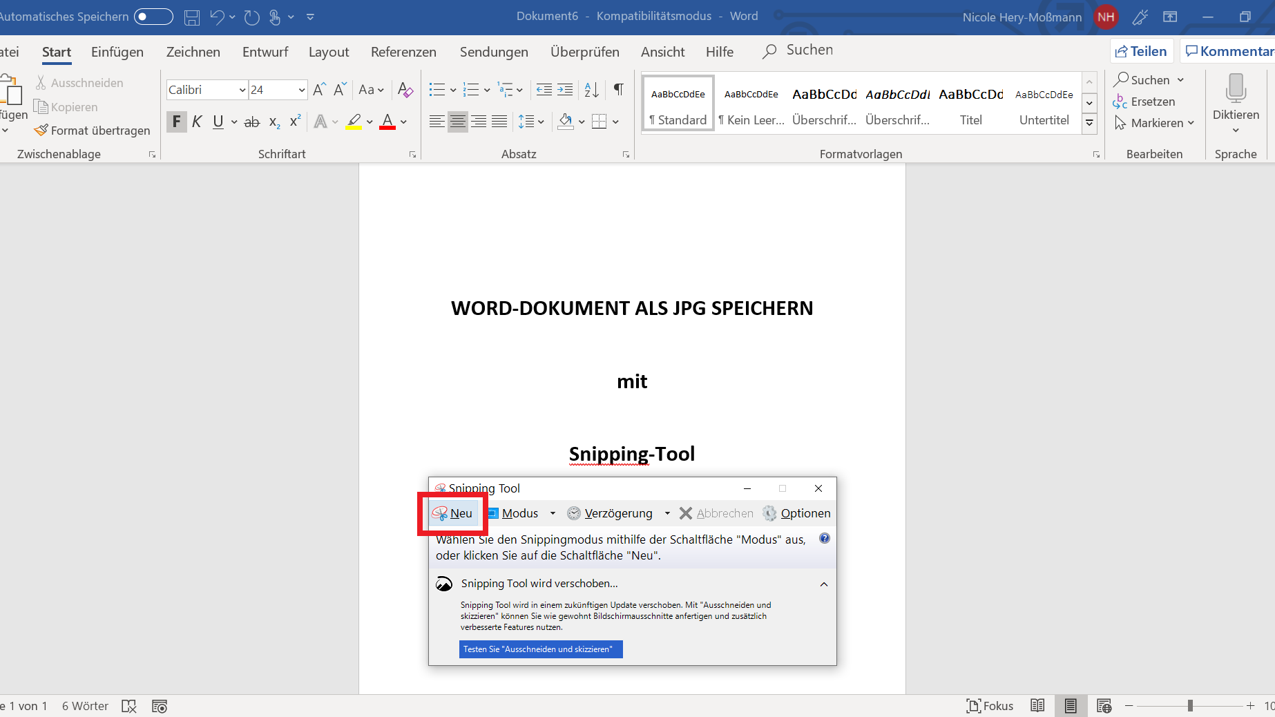Word-Dokument als JPG speichern - so geht's - CHIP