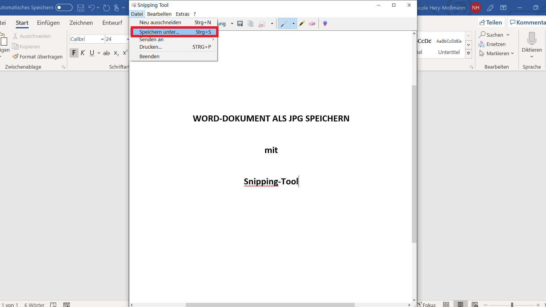 Word-Dokument als JPG speichern - so geht's - CHIP