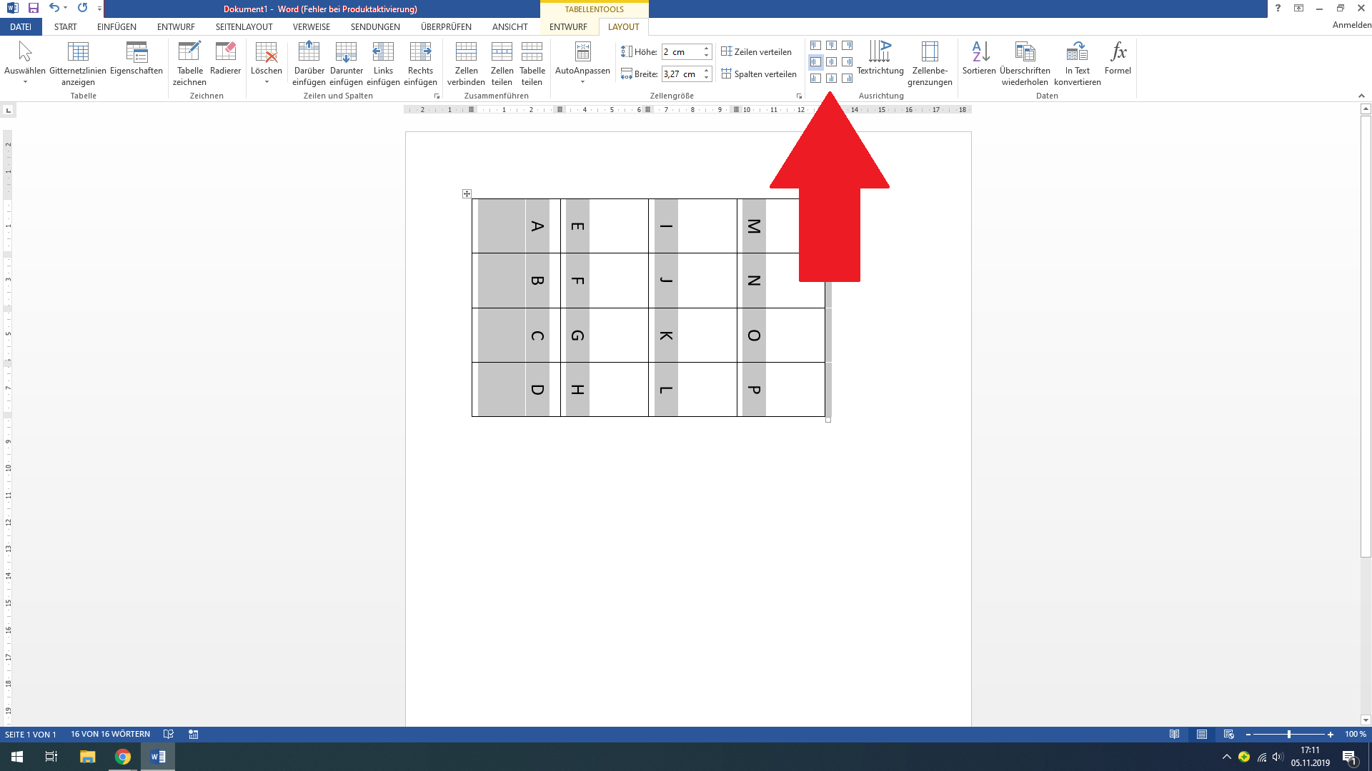 Tabelle drehen in Word so geht